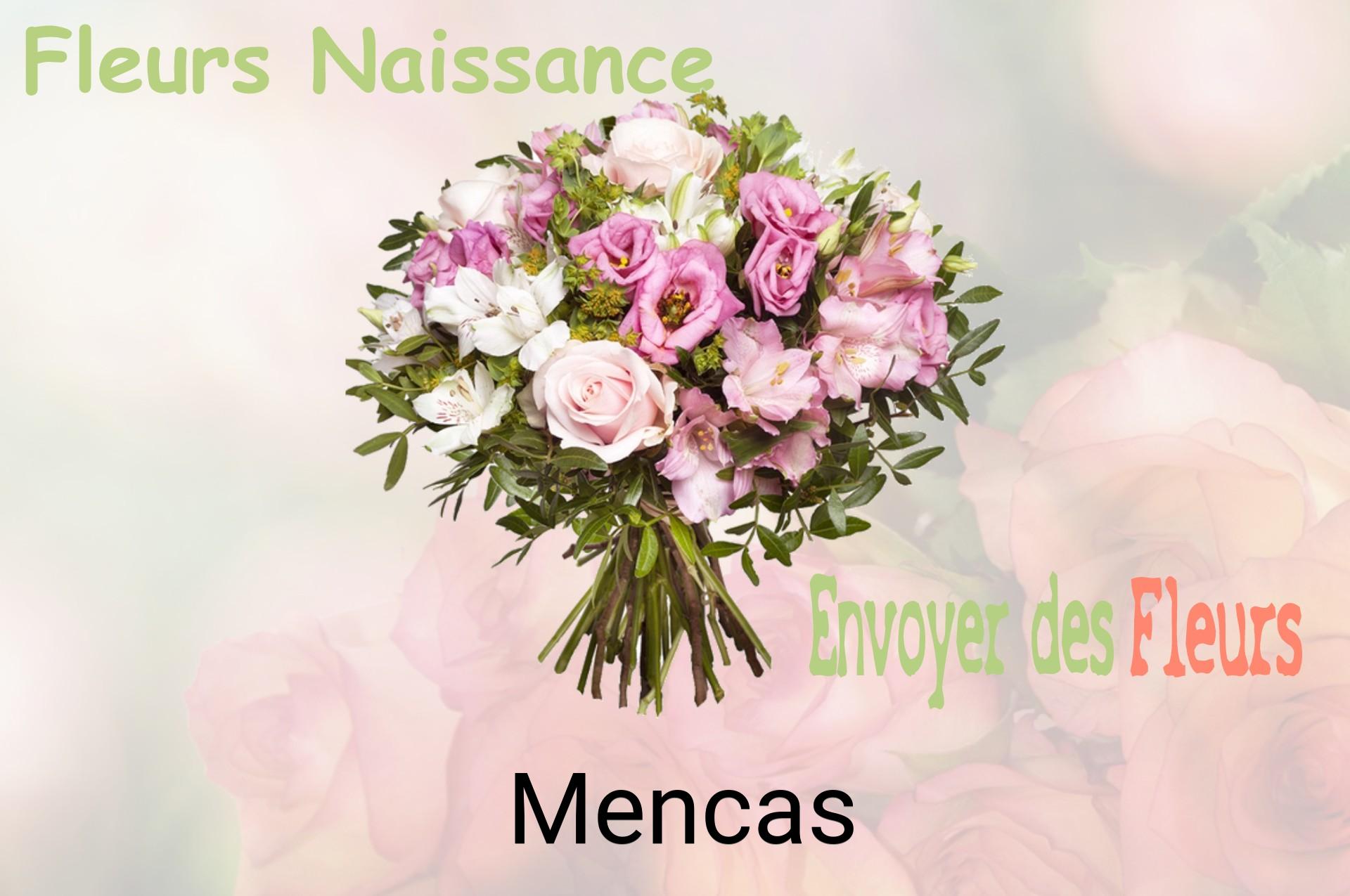 Bouquet de fleurs de naissance livré à Mencas